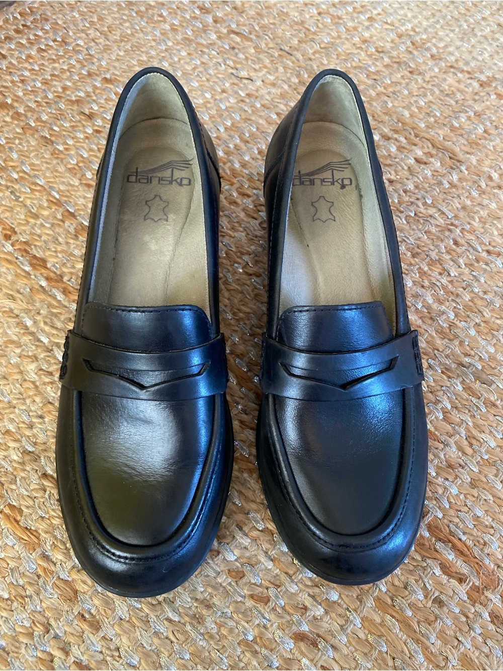 Y2K Dansko Danica Black Waterproof Leather Penny Loafers Size 36 / US 5.5-6